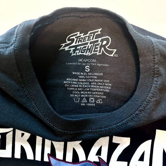 CAPCOM STREET FIGHTER SIZE SMALL FURINKAZAN COTTON GRAPHIC T-SHIRT - Picture 2 of 7